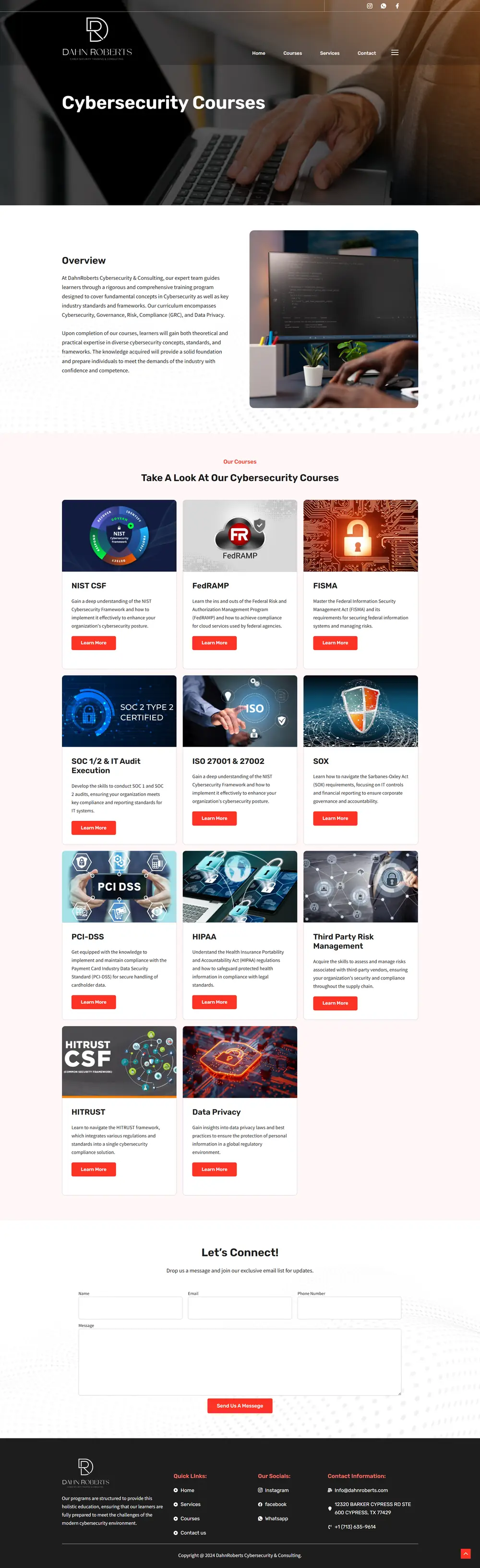 DahnRoberts courses page